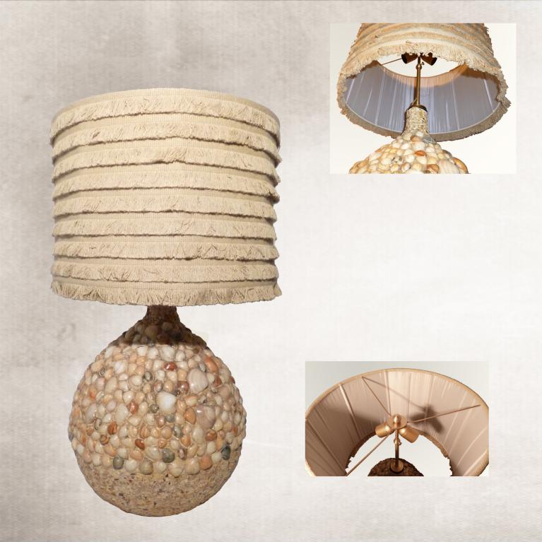Abat-jour-droit-tendu-superposition-franges-lin-écru-doublure-blanc-cassé
